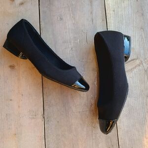 Anne Klein 'Carlie' Heeled Flats iFlex Technolgy Black Size 7